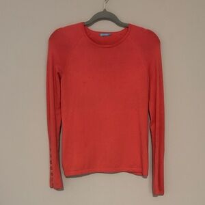 J. McLaughlin Jamey Crewneck button trim sweater size xs